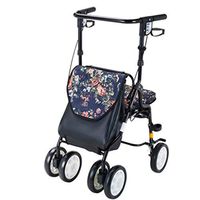 Walkers Old Man with Seat Shopping Cart Foldable Light Walking Trolley with Hand Brakes Gift (Color : B, Size : 83.55570cm)
