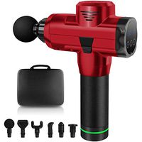 Bodybay Personal Percussion Massage Gun Vibration Deep Tissue Percussion Massager Handheld Deep Muscle Quiet Massager for Athletes Pain Relief and Muscle Recovery (Red)