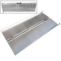 Veryke Portable Wheelchair Ramp 6 Ft Aluminum Alloy Folding Ramp Home Loading Traction Ramp for Pet,Scooter,Bike,with Carrying Handle