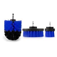 QCUTEP Power Scrubber Brush, 3pcs Bristles Drill Brush Scrub Brush Drill Attachment Kit for Shower, Tile, Floor, Tub, Bathroom Surface, Corners, Kitchen and Grout Blue