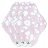 think ECO [Printed Pattern Pad 3p] Organic Reusable Cotton Pads, Menstrual Pads, Sanitary Napkins, Many Pattern, 3 Pads. (Shabby Chic, Day Pad)