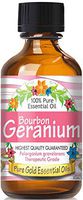 Pure Gold Bourbon Geranium Essential Oil, 100% Natural & Undiluted, 60ml