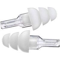 Etymotic Research ER20 High-Fidelity Earplugs, White with Clear Stem, 1 Pair Large Fit, Clamshell Packaging