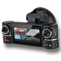 inDigi Dual Camera Rotated Lens Car DVR w/ 2.7" Split LCD + Night Vision + Motion Activate