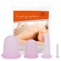 SPEQUIX 4-Pack Eye& Face & Body Massage Cupping Therapy Anti-Slip Silicone Cups Recommended Chinese Therapy, Muscle Soreness, Trigger Point, Pain Relief, Cellulite Treatment (Purple)