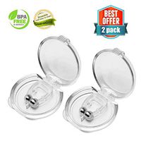 Clipple Silicone Magnetic Anti Snore Transparent Silicone Stop Snoring Device Silicone Nose Clip Tools Professional Relieve Snore Mini Comfortable Sleep Sleeping Aid for Men Women (2 pcs)