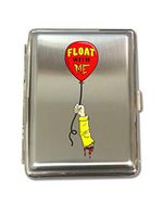 Float with Me Severed Arm Horror Movie - Metal Kings Size Cigarette Case Holder Brushed Chrome Slim 16 Cigs Design Spring - Birthday, Bachelor, Party, Weddings, Gift
