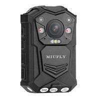 MIUFLY 1296P HD Waterproof Police Body Camera with 2 Inch Display, Night Vision, Built in 32G Memory and GPS
