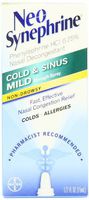 Neo-Synephrine Nasal Spray, Mild Formula, .5-Ounce Bottles (Pack of 4)