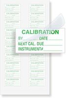 SmartSign "Calibration - by/Date/Next Cal. Due" Label | 1" x 0.5" Polyester with Clear Flap, Pack of 200