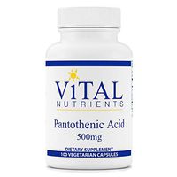 Vital Nutrients - Pantothenic Acid 500 mg - Immune System Support - 100 Capsules per Bottle