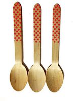 Perfect Stix Polka Dot Spoons 158 36-Pink Printed Wooden Spoons with Pink Polka Dot Pattern, 6" (Pack of 36)