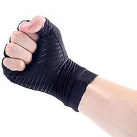 High Copper Infused Compression Arthritis Gloves for Men and Women Copper Gloves for Hand Pain Relief and Support S (1 Pair)