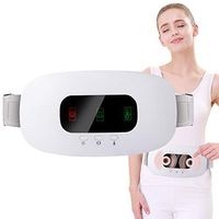 Homluxe Rechargeable Portable Heating Pad for Menstrual Period Cramps, Cordless Electric USB Charging Warming Belt Plus Massage for Waist, Lower Back, Abdomen, Stomach Pain Relief (White)