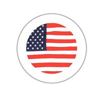 American Flag Envelope Seals - 1.2" Circle Stickers - 144 America USA Circle Stickers (Flag)