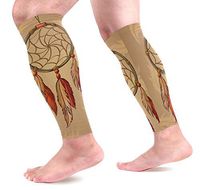KEAKIA Dream Catcher and Feather Calf Compression Sleeves Shin Splint Support Leg Protectors Calf Pain Relief for Running, Cycling, Travel, Sports for Men Women (1 Pair)
