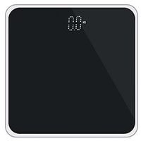 Jentouzz Digital Fashion Electronic LED Body Weight Scale Steel Protective Glass Pure Color 400 Pound (Black)