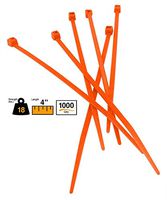 BuyCableTies 4" Miniature Style Indoor Cable Ties - 18 lb Rated - Made in USA - Orange - 1000 per bag