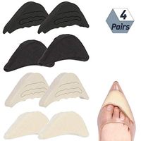 Uspeedy- 4 Pairs Soft Sponge Big Toe Plug Foot Brace Pads Adjustable Shoe Filler Unisex Shoe Inserts for Men & Women, Pumps, Flats, Sneakers,2 Styles