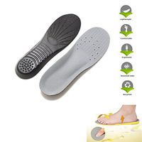 ROSENICE Memory Foam Shoe Insole Orthotics Arch Pads Sport Pain Relief Shoe Insole for Men Women - Size L (Black Grey)