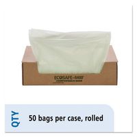 EcoSafe-6400 Compostable Compost Bags.85mil, 33 x 48, Green, 50/Box