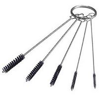 5X Stainless Steel Brush Set for Round Pipe Tube Cylinder Bores Cleaning Wire
