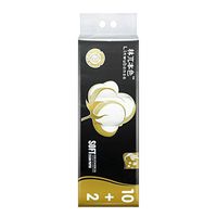 12 Rolls 4-Ply Toilet Paper Thicken Eco-Friendly Paper Towels Soft Strong Primary Wood Pulp Paper Household Cleaning Paper Facial Tissue Roll Paper Kitchen Clean Paper for Daily Use