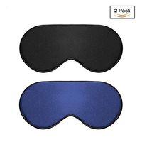 KoKoBin Silk Eye Mask for Sleeping with Adjustable Elastic Band,Two Packs are Easy to Replace,Ultra Smooth and Soft Eye Mask for Sleep All Night, Travel and Insomnia (Black and Blue)