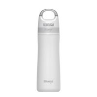 Bluetooth Wireless Speaker Water Bottle 18 oz | with Micro-USB Port, Strobe Lights, and Microphone for Answering Phone Calls | Compatible with iOS, Android, iPhones and Tablets 100% BPA-Free White