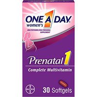 One A Day Women's Prenatal 1 Multivitamin Including Vitamin A, Vitamin C, Vitamin D, B6, B12, Iron, Omega-3 DHA & More, 30 Count - Supplement for Before, During, Post Pregnancy