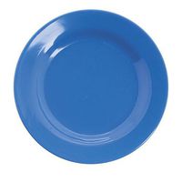 HUBERT Dessert Plates Wide Rim Blue Melamine - 6 1/2 Dia 48 Per Case