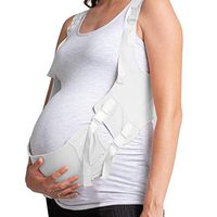 EasyBelly Johnny's Mama Care Maternity Belt - Pregnancy Support - Waist/Back/Abdomen Band, Belly Brace (White)