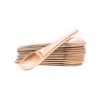 Naturally Chic Palm Leaf Tea Spoons | 6 Inch Biodegradable Disposable Serving Utensil Bulk Set - Eco Friendly - Desserts, Parties, Coffee, Soups (25 Pack)