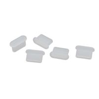 uxcell 5Pcs TYPE-C Clear Silicone Anti-dust Stopper for Protect Data Port Of Mobile Phone
