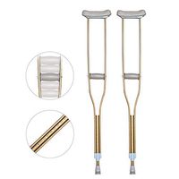 MYJZY Medical Underarm Crutches(Pair),Height Adjustable Lightweight Aluminum Alloy Adult Crutches,Comfort Rubber Underarm Pad and Handgrip