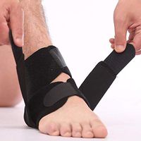 Julitech Sport Ankle Support 1 Pcs, Adjustable Breathable Ankle Guard Foot Pad Sleeves for Football Plantar Fasciitis Pain Relief, Heel Pain, Arch Support