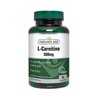 Natures Aid 500mg L-Carnitine Capsules - Pack of 90
