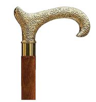 CraftnGifts Weekend Sale - Premium Quality - Derby Canes and Walking Sticks with Brass Handle - Affordable Gift Wooden Decorative Walking Cane Fashion Statement for Men/Women/Seniors/Grandparents