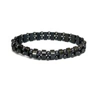 Accents Kingdom Women's Magnetic Hematite Dual Strand Beaded Fashion Bracelet, 7.5"