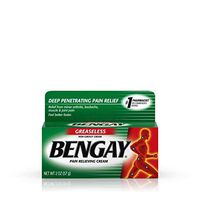 Bengay Pain Relieving Cream, Greaseless-2 oz (Quantity of 5)