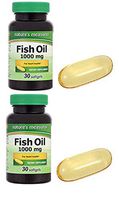 Nature's Measure Fish Oil 1000 MG Support for Joint Support, Immune, Heart Health, Brain, Eyes, Skin (2 Pack)