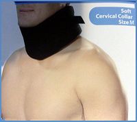 Adjustable Soft Cervical Collar (Neck Brace), Foam, Black New Model - Size M