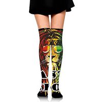 Yongchuang Feng Unisex Tube Stockings Rasta Lion Over The Knee Unisex Knee High Long Socks Length 65cm