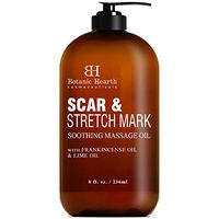BOTANIC HEARTH Scar and Stretch Mark Soothing Massage Oil, with Frankincense Oil and Lime Oil, Reduces Appearance of Scars and Stretch Marks, 8 fl oz