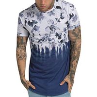 ✦HebeTop✦ Men's Slim Fit Muscle T-Shirts Summer Casual Short Sleeve Crew Neck Workout Tee Tops Blue