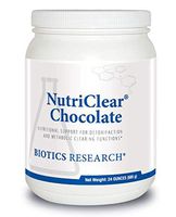 Biotics Research NutriClear® Chocolate –Chocolate Powder. Nutritional Support for Detoxification and Metabolic Clearing. Healthy Weight. Glutathione. NAC. 17 g Organic Pea Protein Per Serving 24 Oz