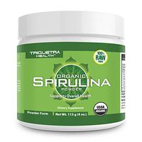 Organic Spirulina Powder: 4 Organic Certifications - Certified Organic by USDA, Ecocert, Naturland & OCIA - Vegan Farming Process, Non-Irraditated, Max Nutrient Density (4 oz.)