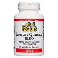 Natural Factors, Bioactive Quercetin EMIQ, All Year Support for Healthy Inflammatory Responses and Sinuses, 60 Capsules (60 Servings)