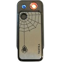 Prestige Import Group - Tantra Arana Blowing Induction Electronic Incandescent Spiral Flameless Windproof USB Rechargeable Cigarette Lighter - Gun Metal