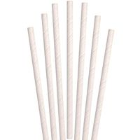 Biodegradable Eco Friendly Paper Straws, Compostable White Cocktail/Milk Paper Solid Unwrapped 5.75 Inch, Box of 7000 Straws